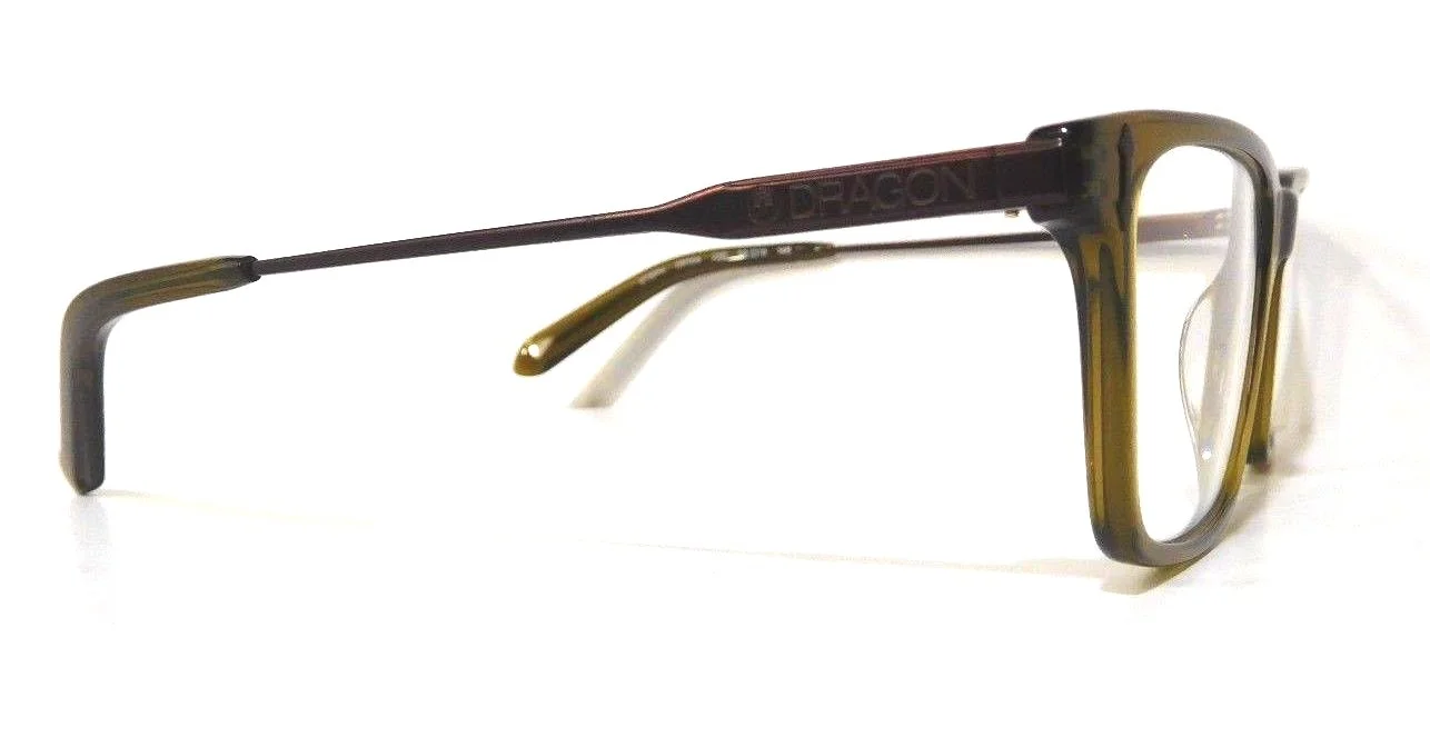 Men Eyeglasses Frames Dragon Square Acetate classic designer Horn 53-17-145 4